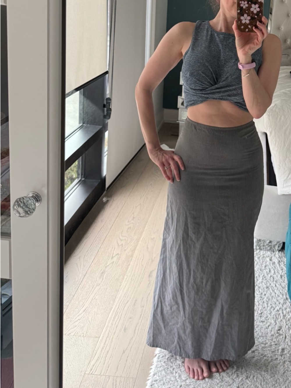 Vintage Gray Maxi Skirt - Women - Picture 5 of 5